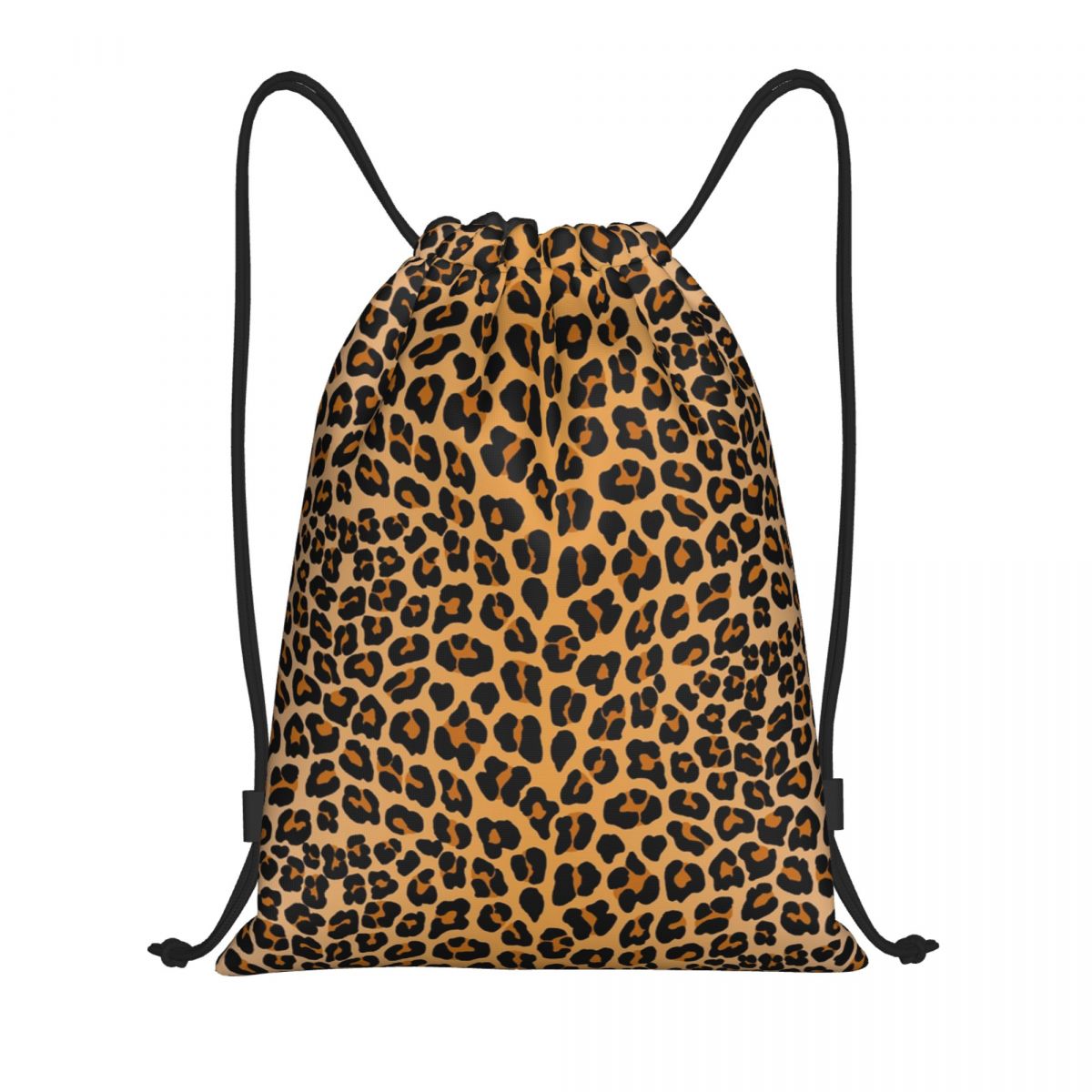Women'S Yoga Bags - Torby plecakowe ze sznurkiem w panterkę