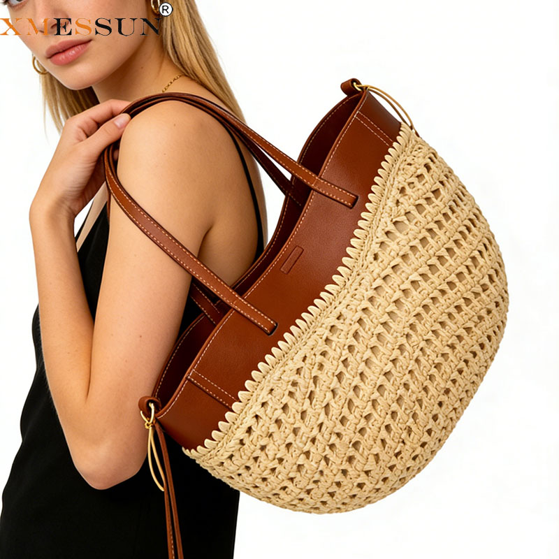 Women Bags Jw Pei - XMESSUN Damska Nowa Torba Słomkowa Tkana,