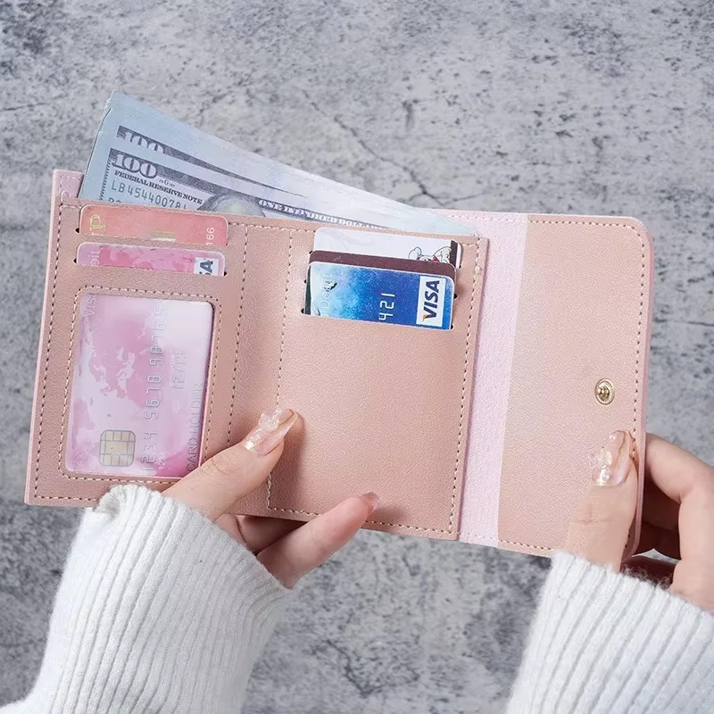 Women Bags Flipkart - Modny, krótki portfel damski, ultracienki, składany