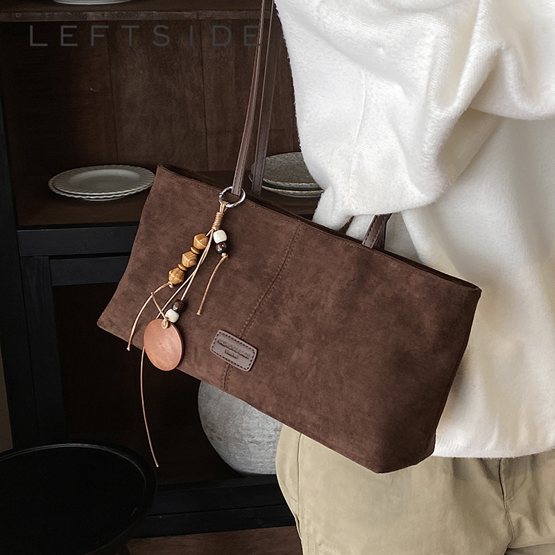 Women Bags In Trend - LEFTSIDE Retro Zamszowa Torba na Ramię